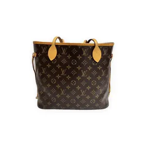 Pre-owned Louis Vuitton Monogram coated canvas (exterior, not visible in this image), textile lining Tote Bags Neverfull Fuchsia (Rose Ballerine/Pivoine) interior lining Very Good S014260509016