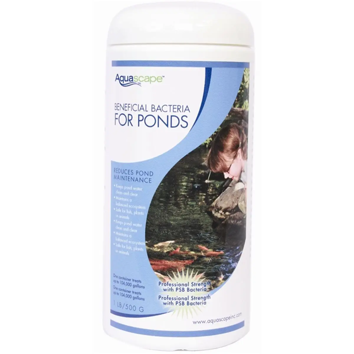 212 MAIN Concentrated Dry Form PSB Bacteria Powder for Outdoor Ponds, 500g/1.1lb, 8 Bacteria Strains, Ensures Clean Water Balance, Reduces Pond Maintenance, Fish-Safe Ecosystem Support, Dry Powder