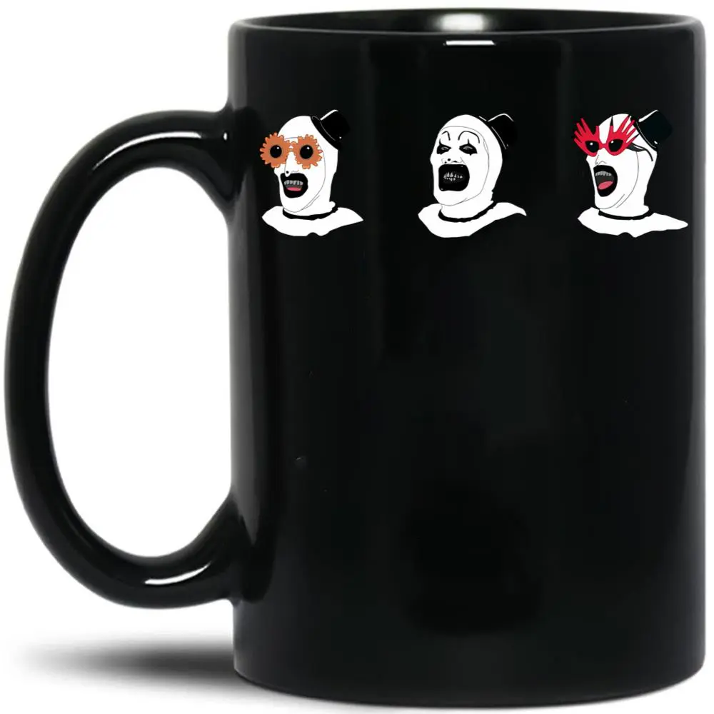 The Terrifier Art The Clown Black Coffee Mug Size 11 Oz 15 Oz