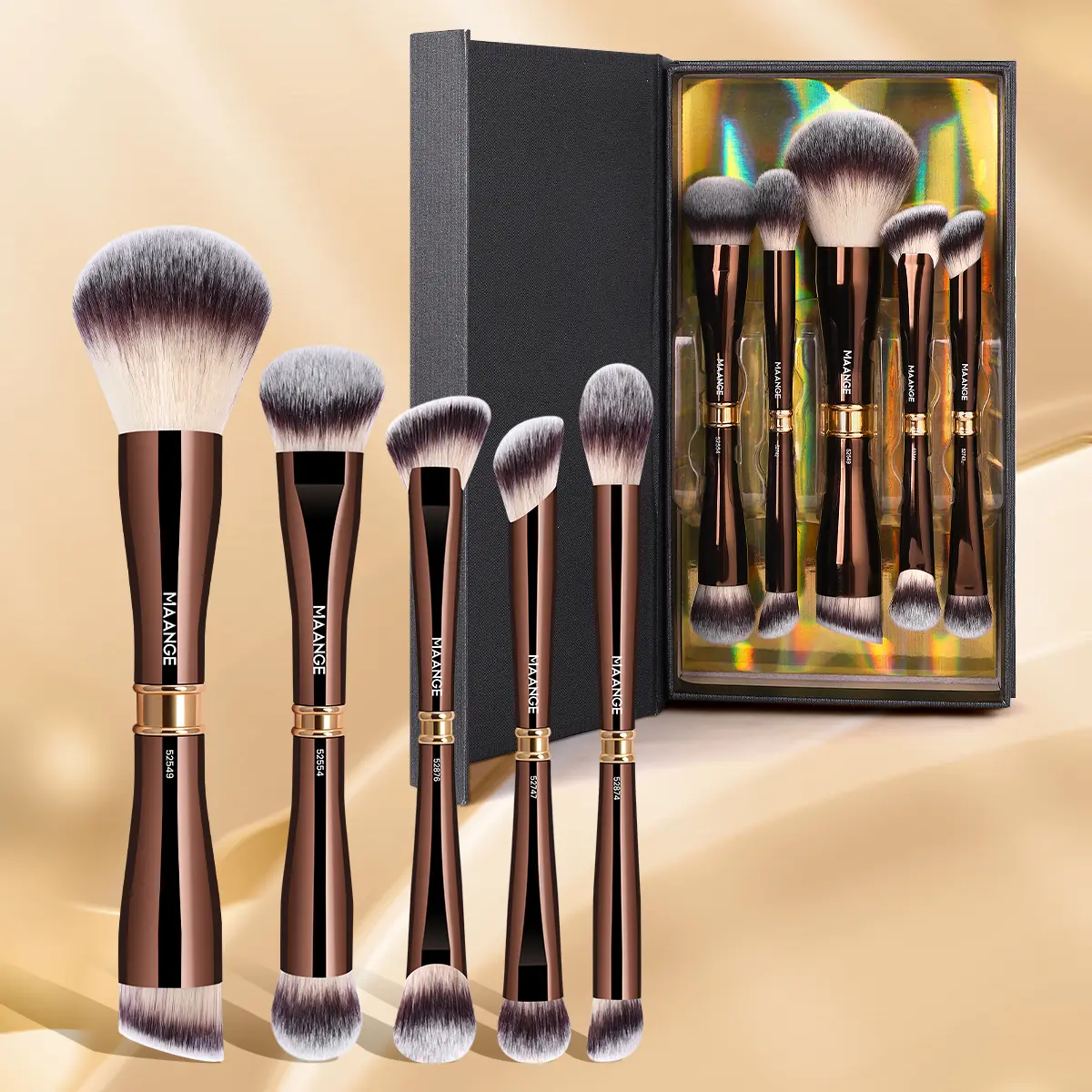 MAANGE Makeup Brush Gift Set with Mirror – 8/5/13 PCS Dual-Ended Brushes for Foundation, Powder, Blush & Concealer, Beginner-Friendly All-in-One Beauty Tools, Perfect for Gifting & Travel MAANGE Makeup Brush Gift Set with Mirror – 8/5/13 PCS Dual-Ended Brushes for Foundation, Powder, Blush & Concealer, Beginner-Friendly All-in-One Beauty Tools, Perfect for Gifting & Travel