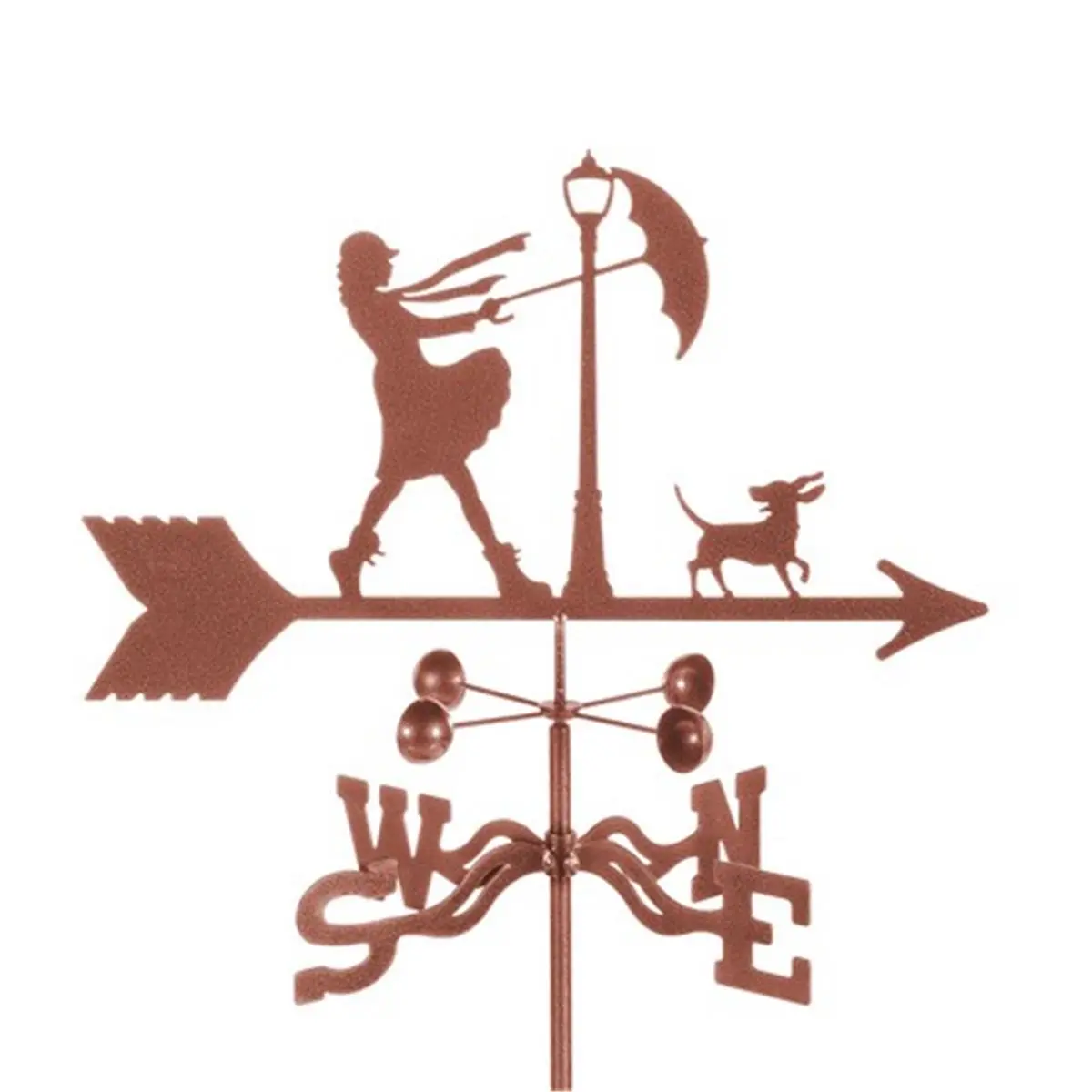 212 MAIN EZ Vane Weathervane - 25x21x9 in Steel Laser-Cut Deck Mount, Ball Bearings, Windcups, Wind Direction Indicator, Outdoor Decoration