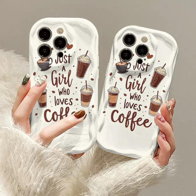 Featuring a Cute Hand-Drawn Coffee Cup Design. It's a Warm And Romantic Choice phone case For iPhone 17/16/15/14/13/12/11/Pro/ProMax/Plus/17Air,Shockproof Bumper Cover,Exclusive-Themed Phone Cases for Coffee Lovers,Special Gift