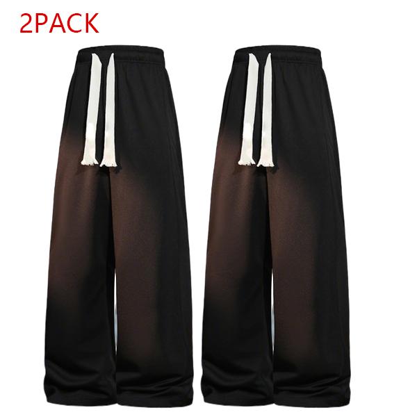 2PACK Men's Oversized Wide Leg Sweatpants  Trendy Drawstring Streetwear Pants, Comfy Lounge & Gym Track Pants