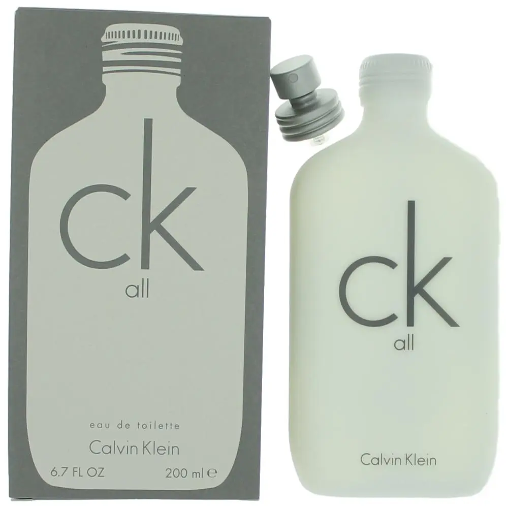 Calvin Klein CK All Unisex Eau de Toilette Spray - 6.7 oz (6.0 to 7.9 fl. oz. Bottle) with Citrus, Jasmine, Oriental Notes, Refreshing Modern Aromatic Scent