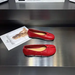 Wardrobe Staple Split Toe Ballet Flats, Stylish Low-Profile Footwear, Comfy Breathable Slip-On Shoes, Durable & Long-Lasting Casual Flats That Elevate Any Outfit for Work, Casual, Formal & Occasion Wear