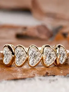 Women's Elegant Asymmetric Geometric Design Ring, Copper Material, Perfect Gift for All Occasions, Stylish Jewelry Accessory