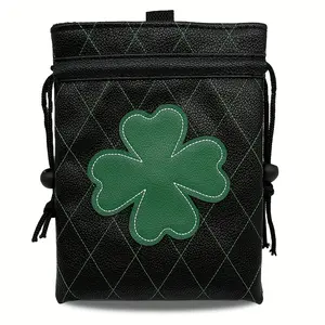 Clover Bun Bag, Golf Tee & Club Organizer, Portable Drawstring Design, Durable Material, Perfect Gift for Golf Lovers