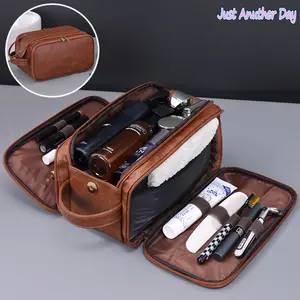 2026 New product three-open multi-functional men's toilet bag large-capacity high-end cosmetic bag cosmetic storage bag