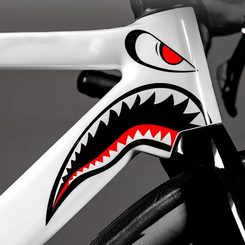 1SET   "Shark Mouth" Car Sticker, Bumper Sticker, Automobile Decals for Bicycle Body, Motorcycle Decoration, Car, Make Your Items Show Aggressive Wild Temperament, A Must for Personalized Car Decoration & Trend Enthusiasts, Stickers For Cars
