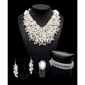 Bubbly Jewelry Set with Earrings, Necklace, and Bracelet - Elegant Design, Ideal for Any Occasion
