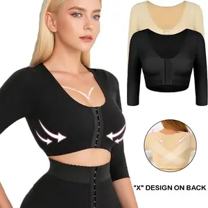 Women Arm Shaper Post Surgery Arm Lipo Compression Sleeves Arm Faja Front Closure Shapewear Bra Bodyshaper