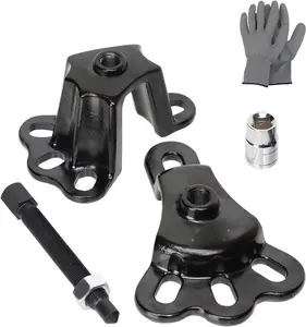 Front Wheel Hub Puller Bearing  for 3-3/4 to 4-1/2 Inch IDs, Rear Axle Puller Set for 4-1/2 to 5-1/2 Inch IDs, Flange Type Axle Remover Tool with 5/8 inch x 18 Forcing Bolt