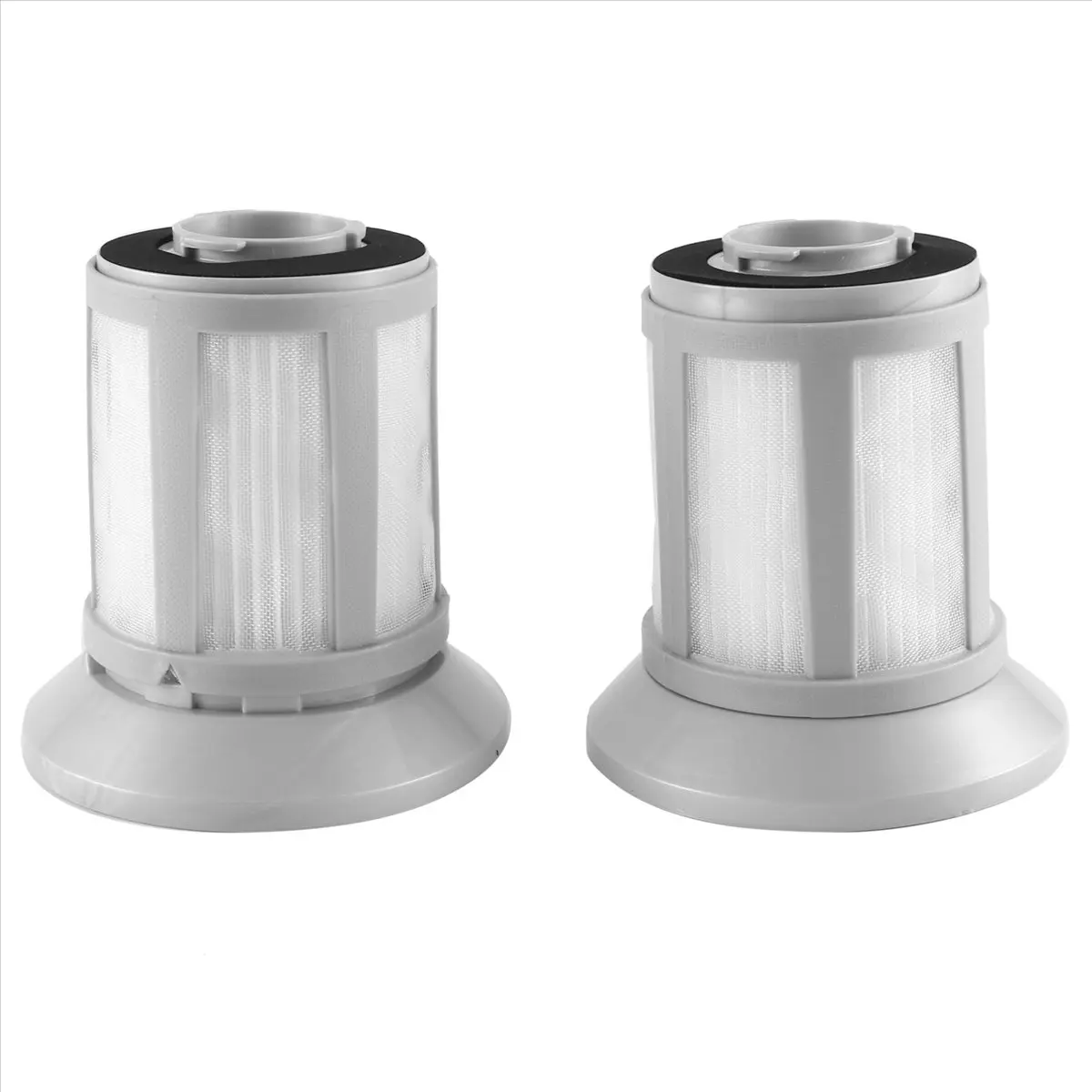 2PCS High-Quality Plastic Reusable Bissell Vacuum Filter Replacements - Compatible with Zing 1665, Powerforce 2156 & 1613056 Assembly, Silver+Black, Dust Control, Pollen Capture, Safety Enhancement, Zing/Powerforce