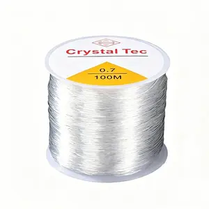 0.7mm 100m Elastic Thread, Transparent Crystal Bracelet Cord, DIY Jewelry Making, High Stretch Beading Wire, Gift Crafting Supplies