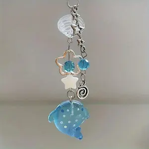 Cute Shark Design Phone Chain, Handmade Resin Phone Lanyard, Fashion Phone Charm for Women & Girls, Mobile Phone Decoration Accessories, Acrylic Charm, Phone Accessory