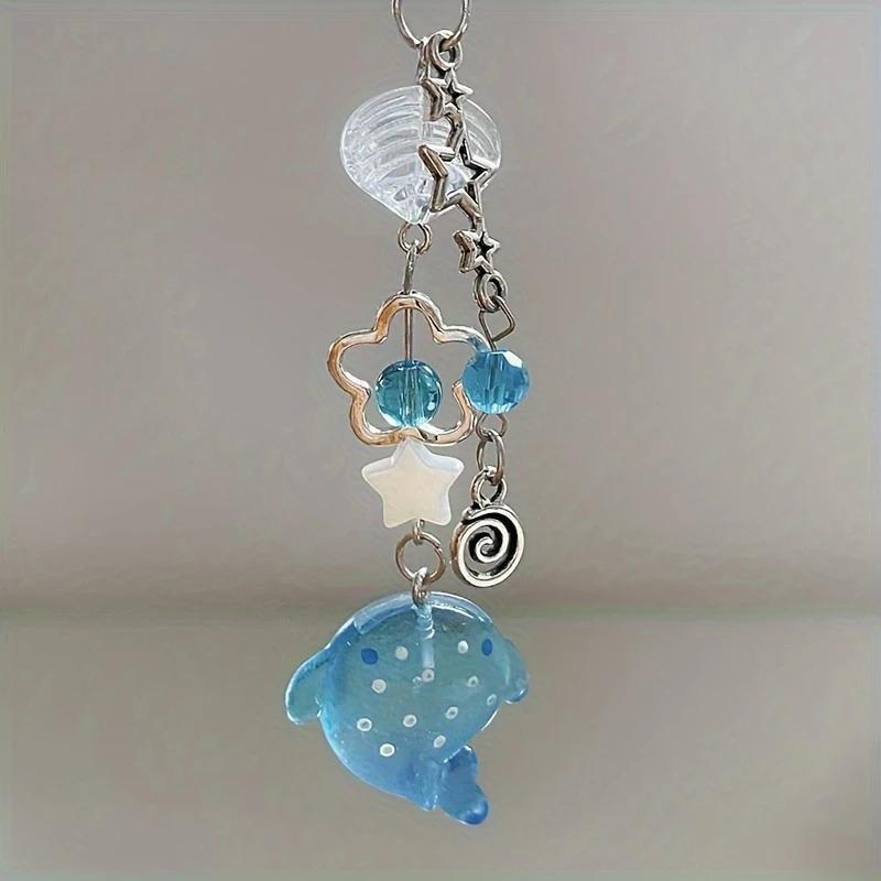 Cute Shark Design Phone Chain, Handmade Resin Phone Lanyard, Fashion Phone Charm for Women & Girls, Mobile Phone Decoration Accessories, Acrylic Charm, Phone Accessory