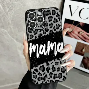 Softcase for iPhone11/12/13/14/15/16/promax/x/xs/xr/xsmax CaseLeopard Print Mama Anti-Fall Shockproof Protective Slim Cover