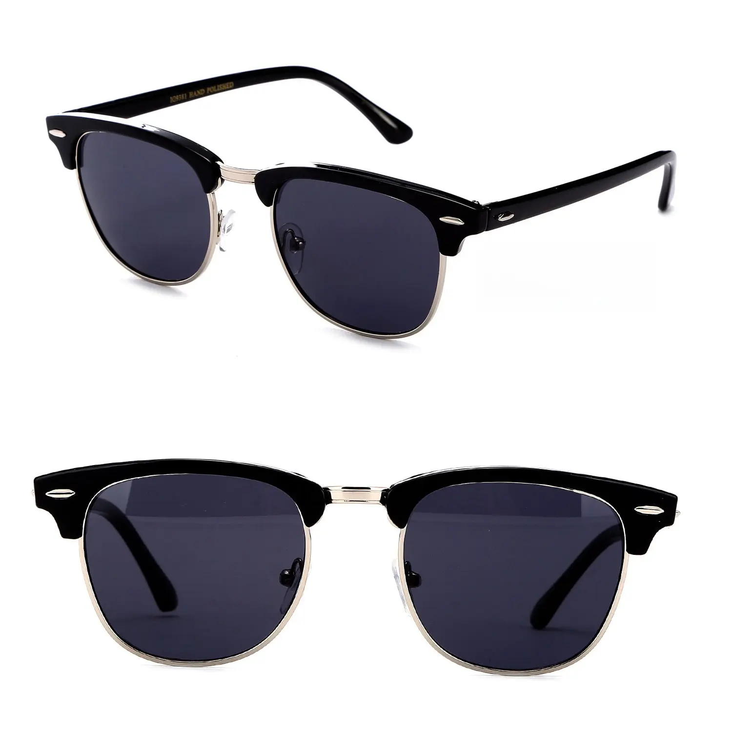 Half Frame Style Sunglasses Vintage Retro Many Color Styles Frame