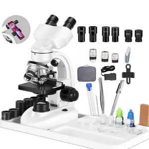 MicroscopeforAdultsWF10xandWF25xeyepieces,40x- 2000xMagnificationUsBCamera,MicroscopeforAdults SuitableforLaboratorySchoolHomeEducation