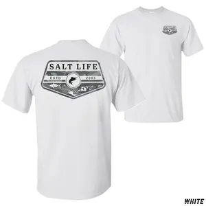 Salt Life "Incognito Shark" T-Shirt, Camo Ocean Predator Graphic Tee, Soft Cotton Blend Shirt for Men, Marine Angler Lifestyle Apparel, Offshore Fishing Gift
