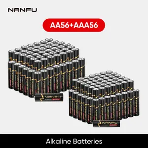 NANFU AA and AAA Alkaline Batteries,Super Value Pack Contains Double A and Triple A Batteries,AA56+AAA56 / AA36+AAA20 Long-Lasting Batteries, Suitable for Everyday Electronics and Emergency Gear