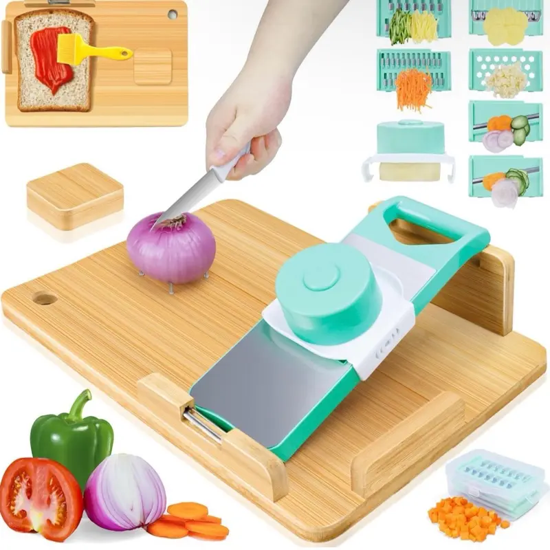 Adaptive Cutting Board for Elderly, Handicapped Individuals - Non-Slip, Adjustable Height Kitchen Cutting Surface