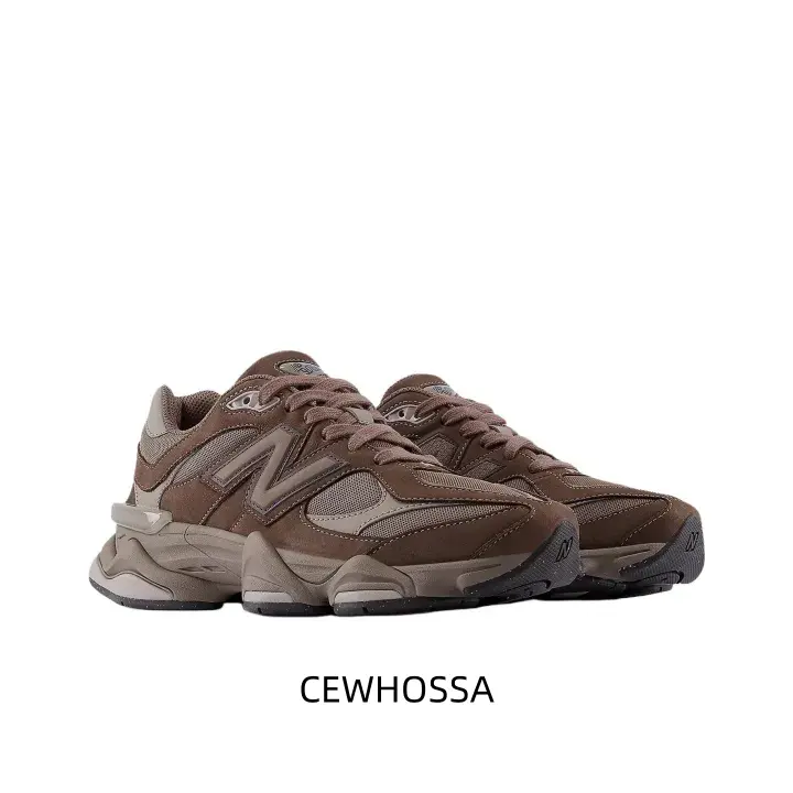Mocha Brown Faux Suede Retro Platform Athletic Shoes Grey Mesh Splicing Overlapping Upper Sculpted Chunk Shock Absorbing Sole Lightweight Breathable All-Season Daily Commute Walking Footwear
