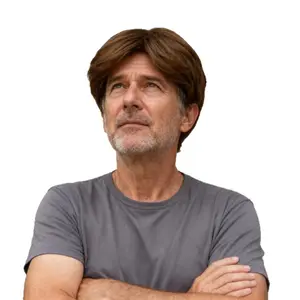 No Glue Mens Wig Middle Part Short Hair Natural Breathable Hair System Realistic Look for Dad and Middle Aged Men Easy to Wear