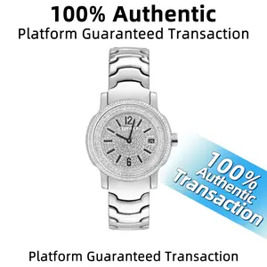 Bvlgari 35mm Stainless Steel Quartz Watch with After-set Full Pavé Diamonds WHP037108