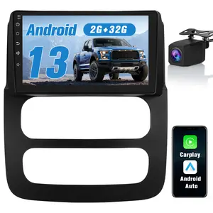 Car Stereo for Dodge RAM 2002-2005 touch screen has Android Auto Wireless Carplay, Bluetooth WIFI supports GPS Navigation