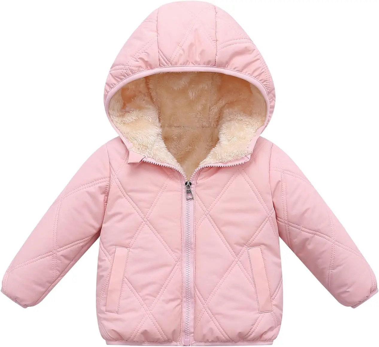 Baby Boy Winter Fleece Coat Toddler Puffer Jacket Infant Girl Outerwear Clothes, 18 - 24 Months, 2 - 3 Years