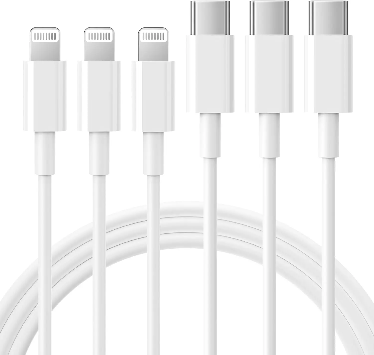 USB C to Lightning Cable 3Pack 3FT [MFi Certified] iPhone Fast Charger Cable USB-C Power Delivery Charging Cord for iPhone 14/13/12/12 PRO Max/12 Mini/11/11PRO/XS/Max/XR/X/8/8Plus/iPad, White
