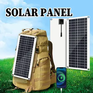 10W Flexible Solar Panel Polycrystalline Solar Panel Portable Charger Solar Power Suitable for outdoor, camping, RV, rooftop, farm, emergency power supply Portable Solar Panels