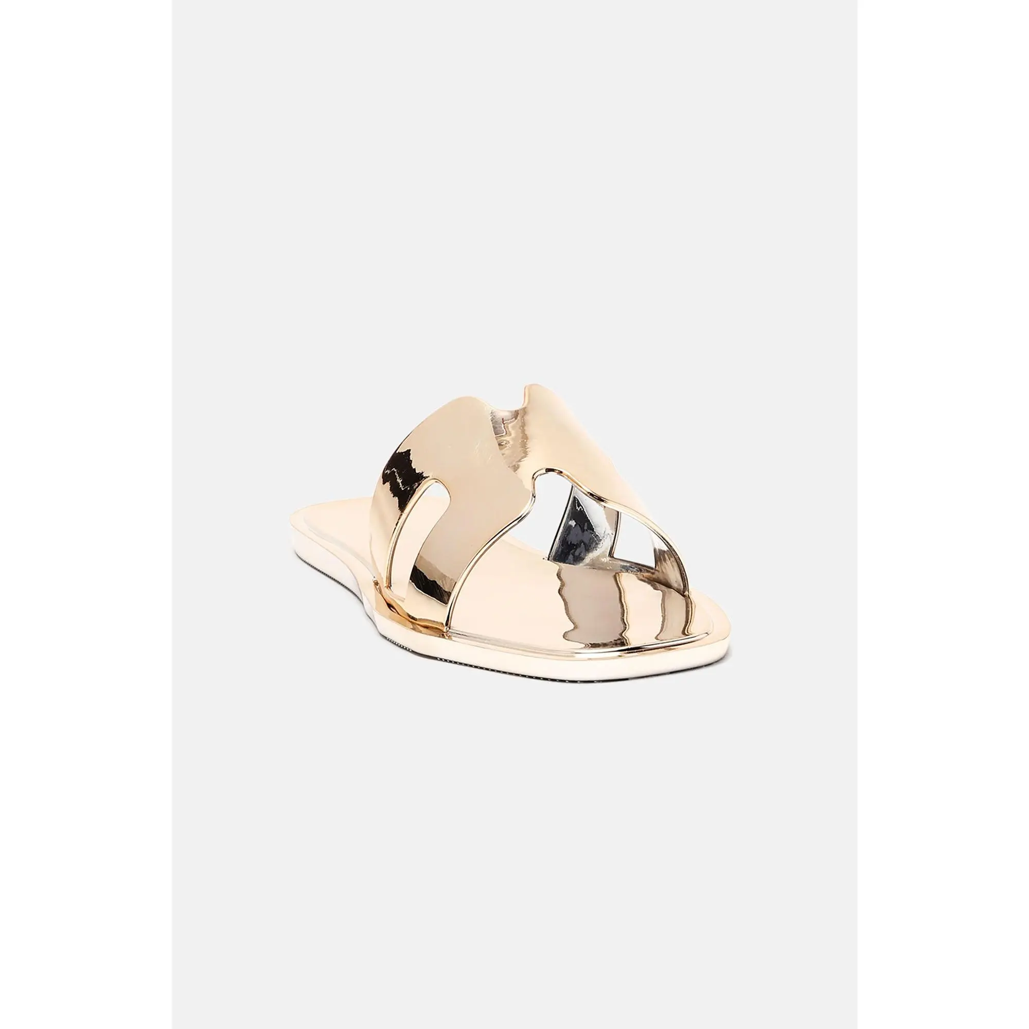 Jackie Flat Sandals - Gold