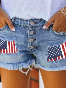 Women's Casual Fashion Street Style Denim Shorts, Comfortable Summer Wear, Perfect for Daily, Trendy Jean Shorties