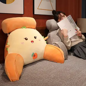 Cute Plush Reading Pillow, Ergonomic Back Support Cushion for Bed & Office, Must-Have for Cozy Reading & Relaxing