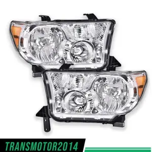 Fit For 07-13 Toyota Tundra 08-17 Sequoia Clear Headlights Left+Right