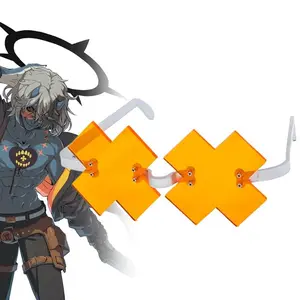 Game Guilty Gear Happy Chaos Cosplay Glasses Cross Eyeglasses Yellow Sunglasses Goggles Unisex Eyewear Halloween Carnival Prop