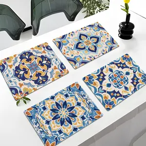 Exquisite Mandala Pattern 5D Diamond Painting Table Mat Set | Handmade Decor Mat Dining Room Practical Table Ornament