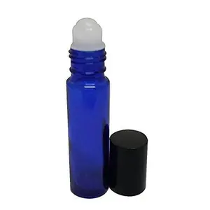 Perfume Studio Blue Cobalt Roller Bottles For Fragrance and Essential Oils - 10 ml (10, Real Cobalt Glass)