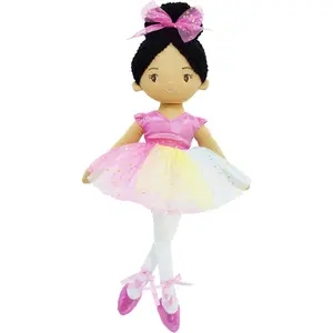 16" Ballerina Princess Stella - Stuffed Plush Soft Doll - Pink Outfit - Gift for Toddlers and Little Girls