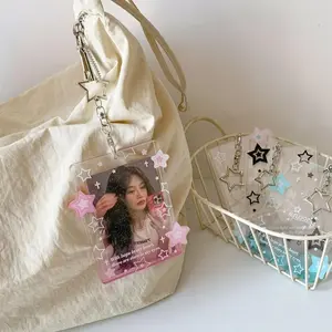 Compact Star Card Holder Keychain Pendant Charm Ideal For Daily Use And Travel