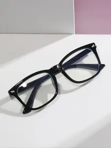 Women's Square Light Blocking Glasses, Quality Eyeglasses, Transparent Lens for Reading and Daily Use, Cute Eye Accessory for All Seasons