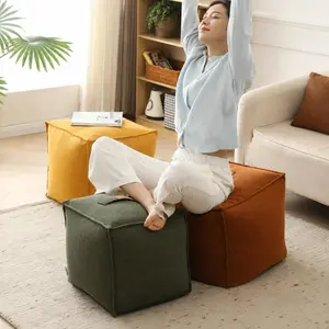 Corduroy Stuffable Lazy Sofa Cover, Storage Pouf Ottoman, Bean Bag  chair   Alternative for Blankets, Clothes & Plush Toys