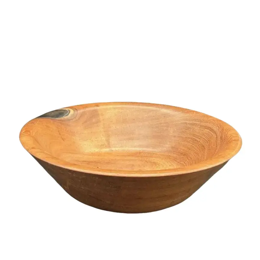 Handcrafted Deep Brown Hickory Bowl