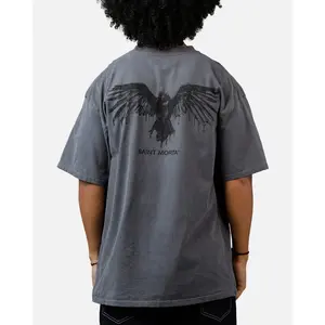 Saint Morta Raven T-Shirt Washed Charcoal