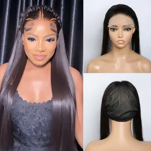 VIPbeauty 5x7 Lace Closure Wig Cap, Natural Color Transparent Lace, All-in-One Breathable Adjustable Cap for DIY Human Hair Wigs