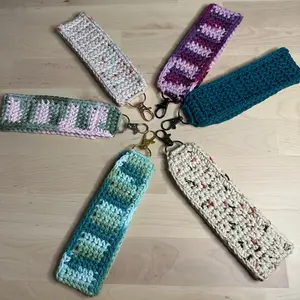 Go to the Library Crochet Keychain Wristlet