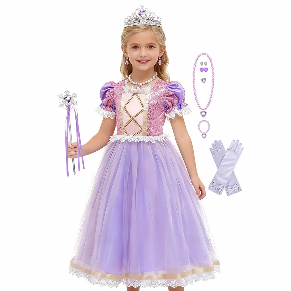 LOEL Girls Rapunzel Princess Sofia Costume with Gloves and Accessories for Halloween Christmas Birthday Party Purple Multi-Layered Mesh Skirt Soft Material - TikTok Shop LOEL Girls Rapunzel Princess Sofia Costume with Gloves and Accessories for Halloween Christmas Birthday Party Purple Multi-Layered Mesh Skirt Soft Material - TikTok Shop