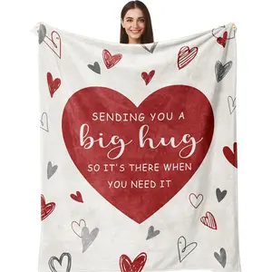 Get Well Gifts for Women, Hug Blanket 60"X50", Thinking of You/Relaxation Gift for Women, After Surgery/Feel Better Gifts, Inspirational/Memorial/Birthday Gift for Woman Mom Wife Girlfriend